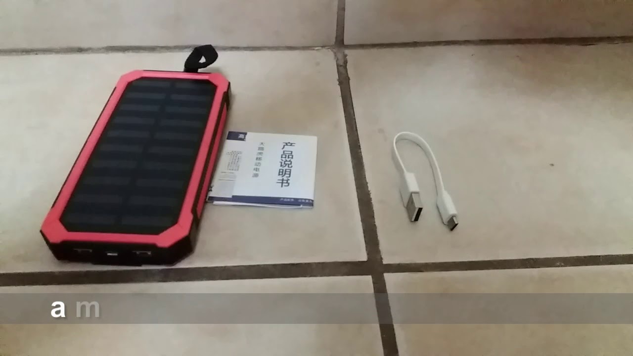 review 100000mAh solar power bank