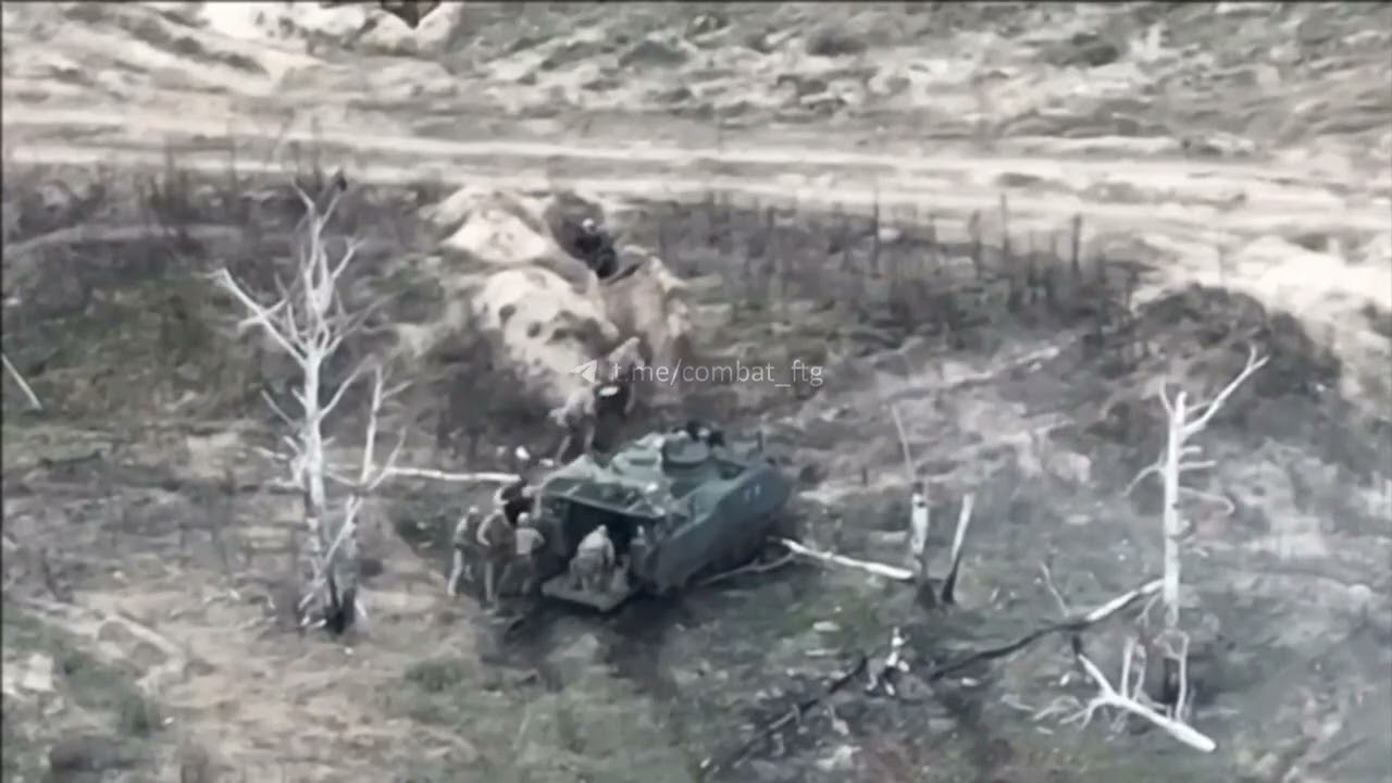 Ukrainian Mechanized Assault - YPR-765 Pushing Trench