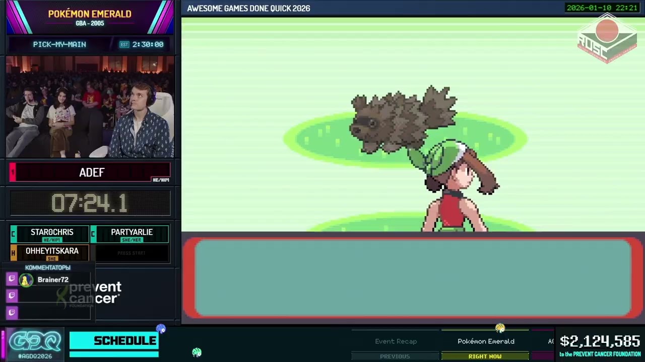 [RU] Pokémon Emerald [Pick-My-Main] от @adef - #AGDQ2026
