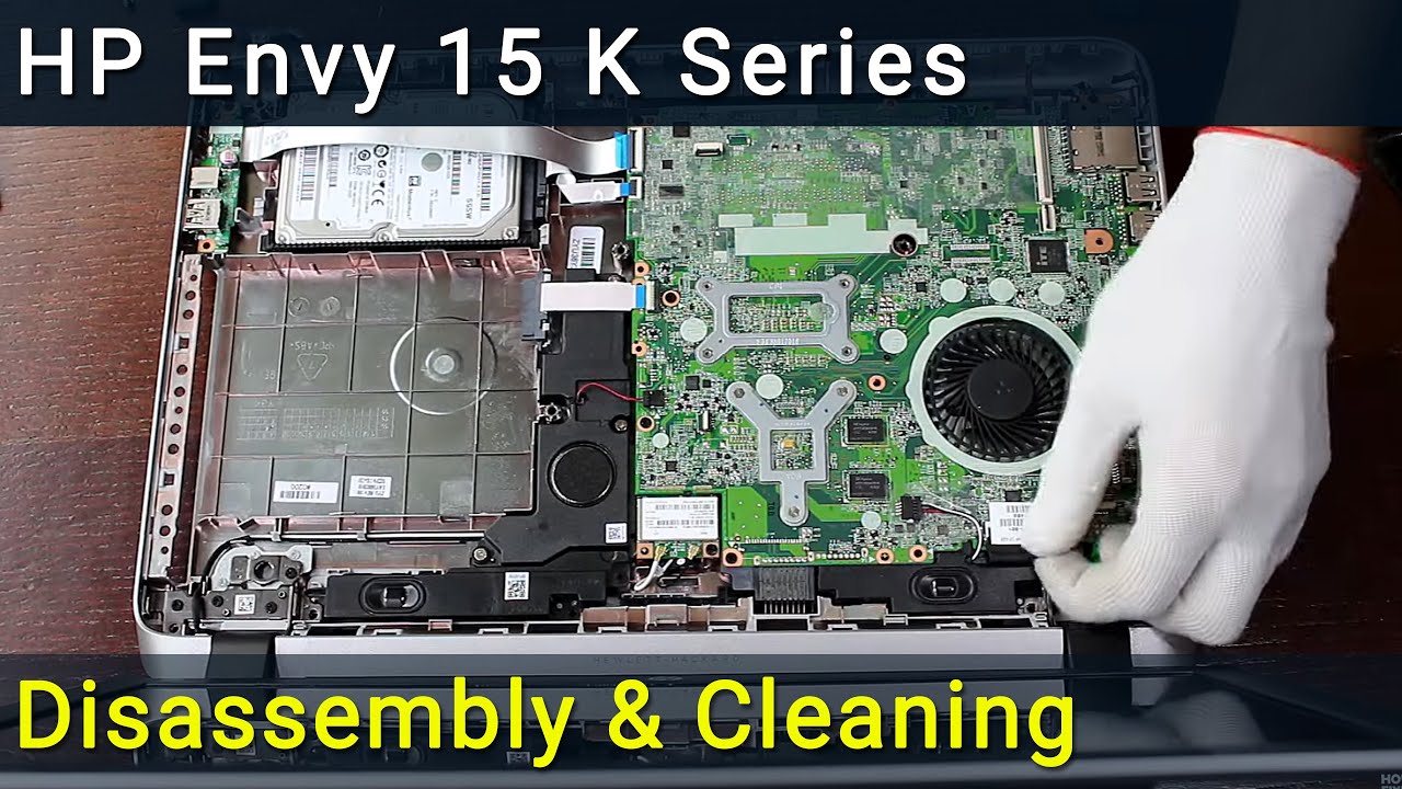 HP Envy 15-k150 Разборка, чистка вентилятора от пыли