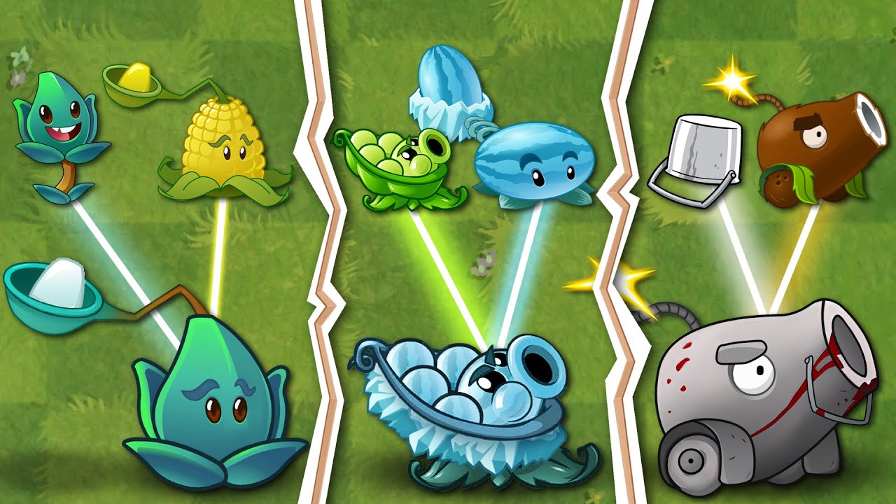 Teleporting Kernel-Pult, Ice Sling-Pea and Iron Coconut Cannon. Hybrids in PvZ 2 (Part 4)
