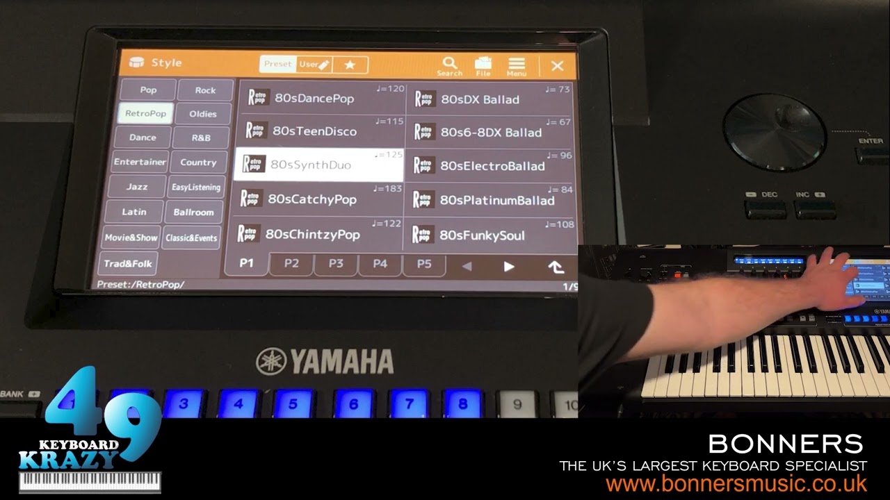Yamaha Genos 2 Keyboard - RetroPop Styles Part 1/3