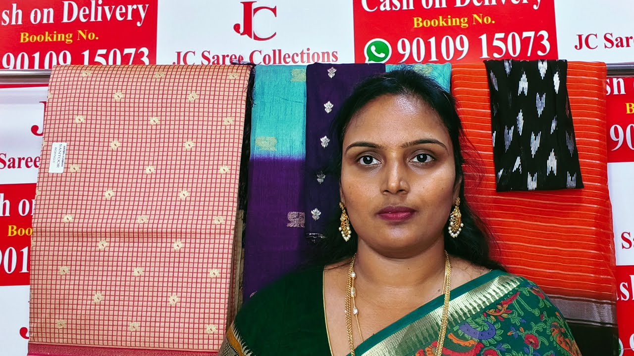 JC Saree collections Live vintage semi pattu sarees viscose Ph. 9010915073
