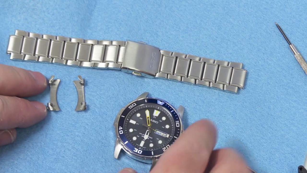 Замена ремешка для часов Casio Solar Diver-style MTP-S110