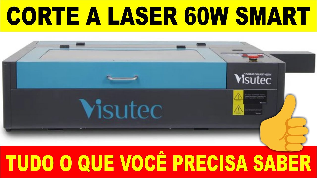 Máquina de Corte a Laser VS6040 Smart de 60W da VISUTEC - Compra, Recebimento e Funcionamento!