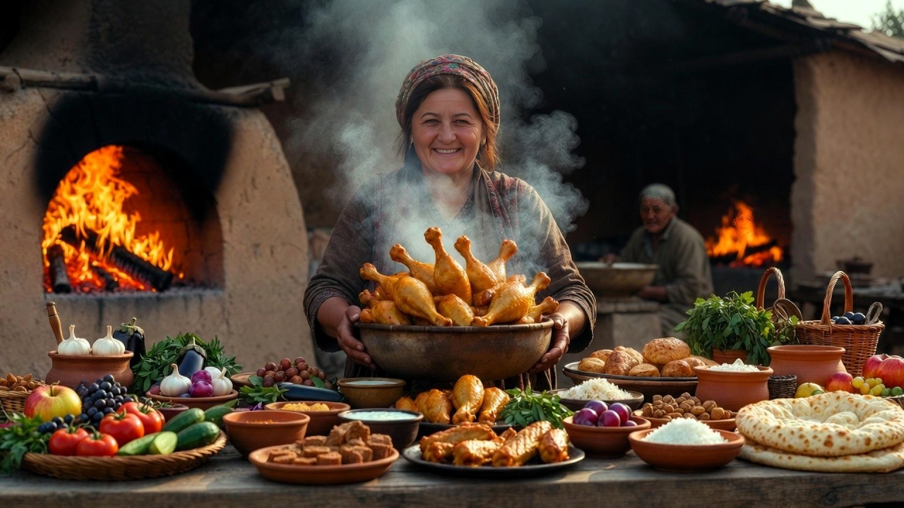 Harvest & Home Cooking in Rural Azerbaijan | Authentic Village Life