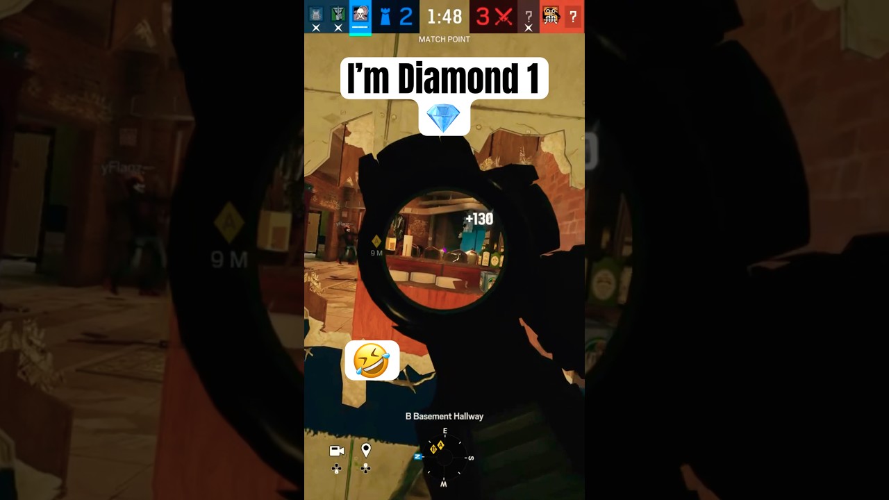 I&rsquo;m Diamond 1 💎🤣 #r6 #gaming #rainbowxsix #diamond1 #shorts #reels #viralvideo #clip #clips #win