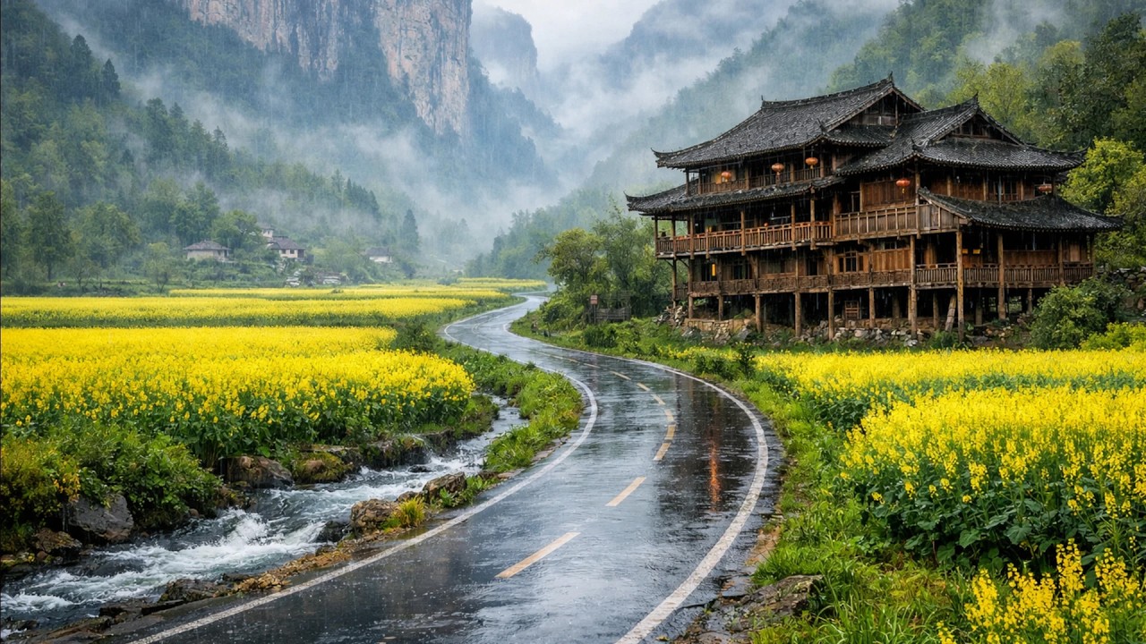 Spring Self-Driving Tour in Rural China | Birdsong, Flowers & Quiet Roads