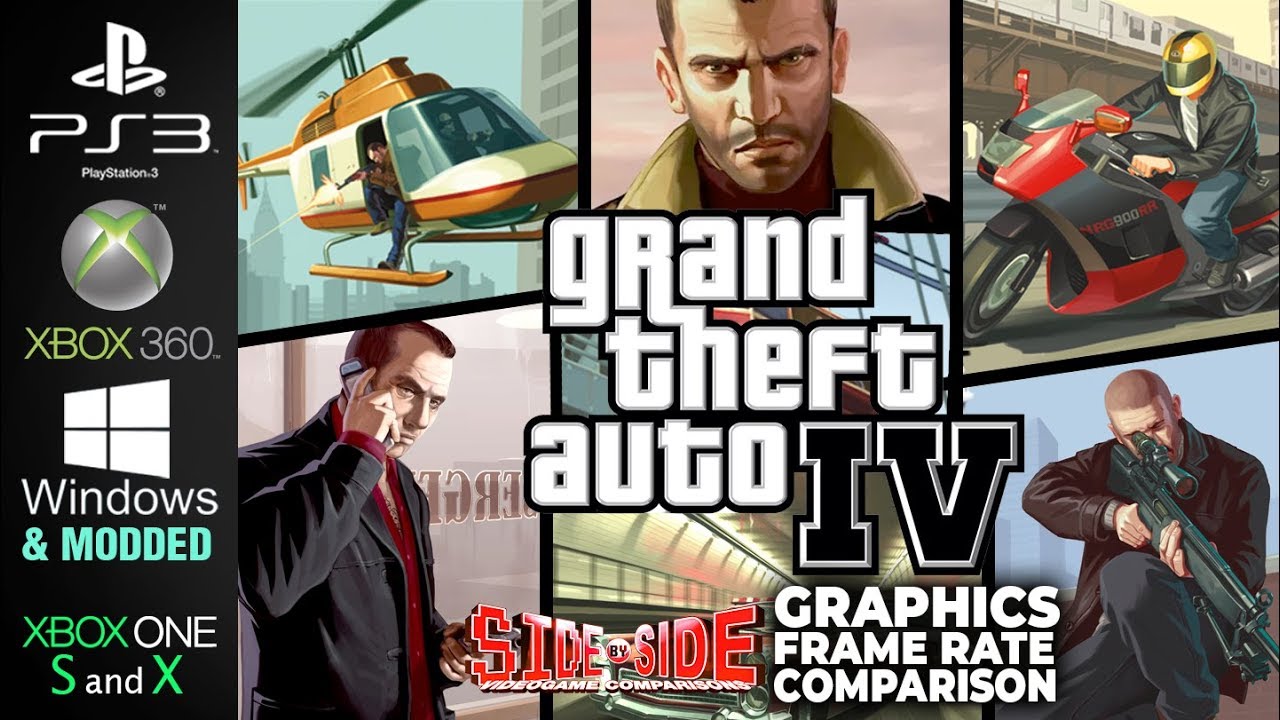 Grand Theft Auto IV | Side by Side | PS3 Xbox 360 Windows Xbox One X | Graphics Comparison