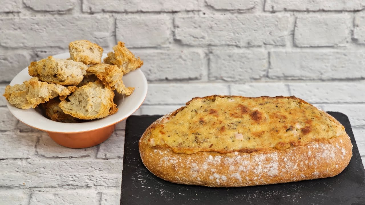 Pão Recheado com Alheira, Fiambre e Queijo