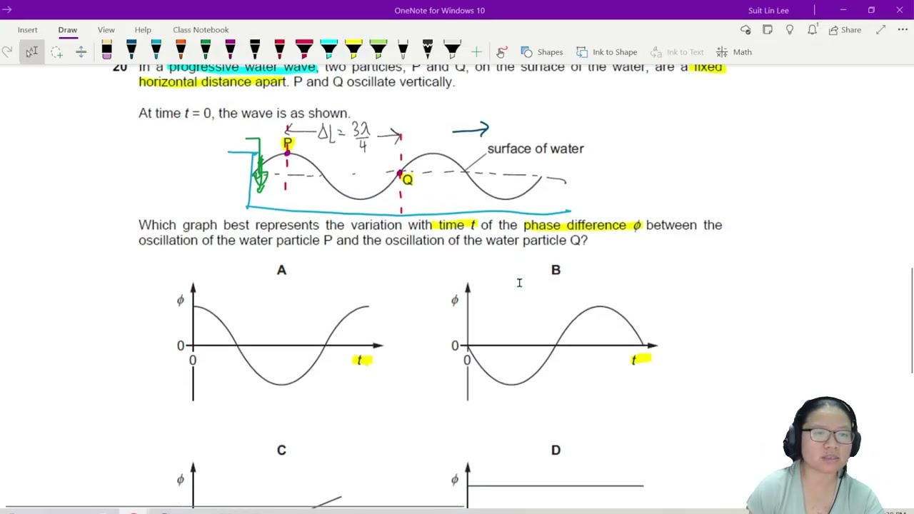 FM23 P12 Q20 Phase Difference over time | Feb/March 2023 | Cambridge A Level 9702 Physics