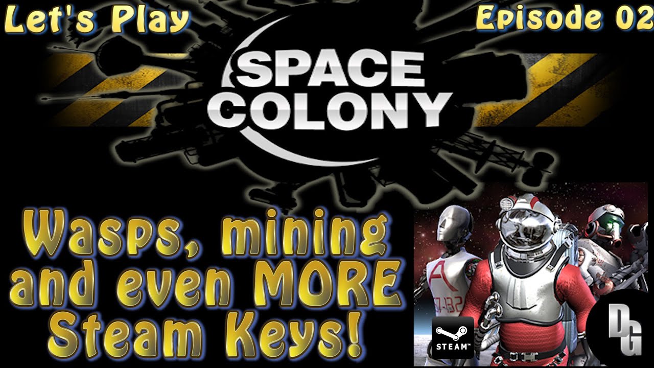 Space Colony Let's Play ► Episode 02 ► Space Bugs and Iron Mining / Steam Key Giveaway!