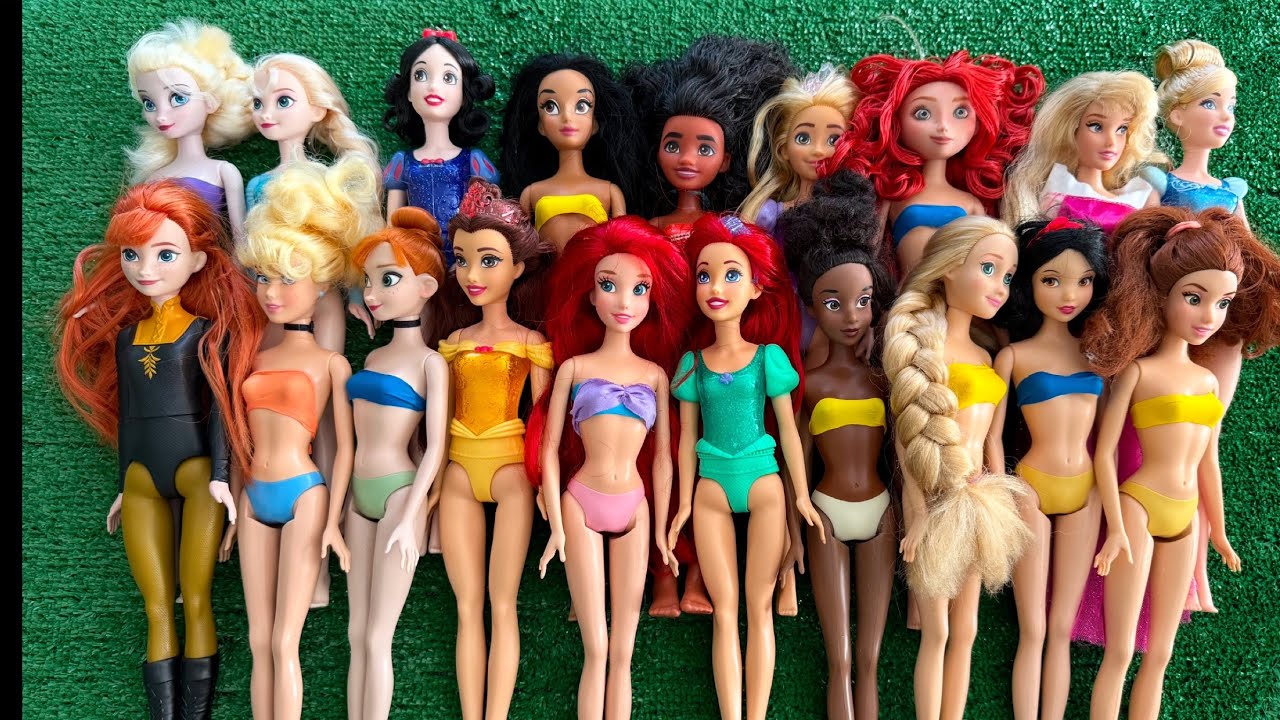 ASMR   Unboxing Mattel Disney Princess Spin & Reveal Surprise Dolls! Satisfying video   Review Toys