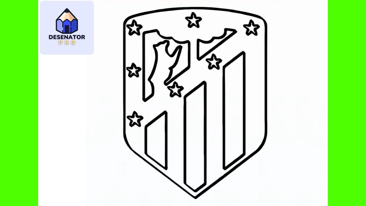 Cum Sa Desenezi Sigla Lui ATLETICO MADRID | Usor Pas cu Pas Tutorial pentru Incepatori