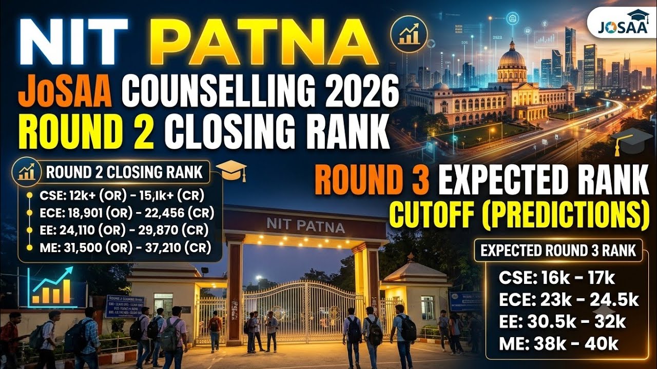 NIT Patna Round 2 Closing Rank Josaa counselling 2026
