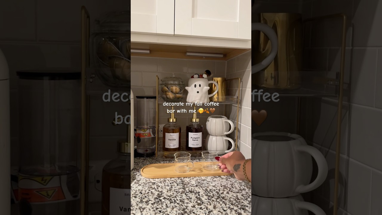 Let&rsquo;s decorate my fall coffee bar🤎🍂🍁 #coffeelover #coffeebar #coffeestation #amazonfinds