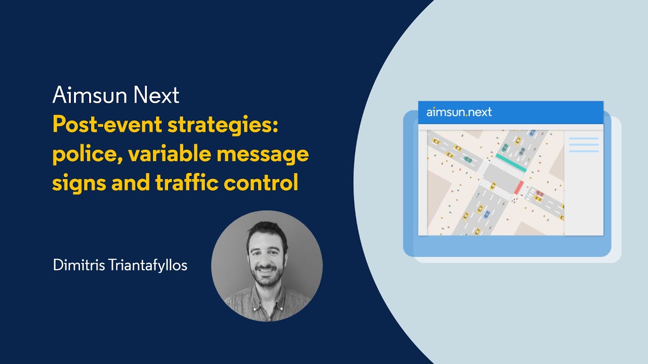 Aimsun Next Tutorial 3.2 - Post-event strategies: police, variable message signs and traffic control