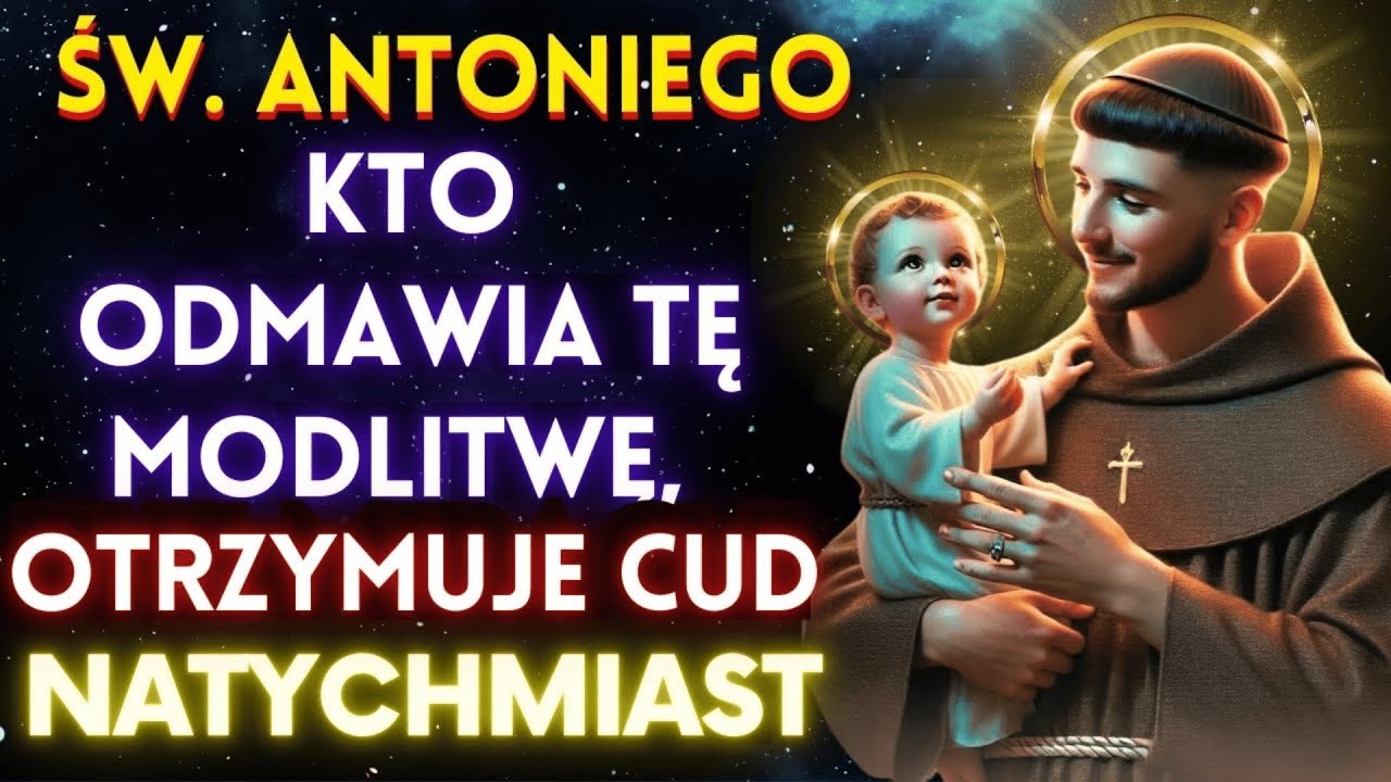 OTRZYMAJ WIELE CUDÓW Z TĄ MODLITWĄ O PILNY CUD - ŚWIĘTY ANTONI