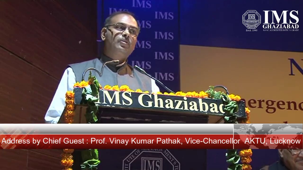 Prof. Vinay Kumar Pathak addressing the gathering during National Seminar on Emergence of IoT