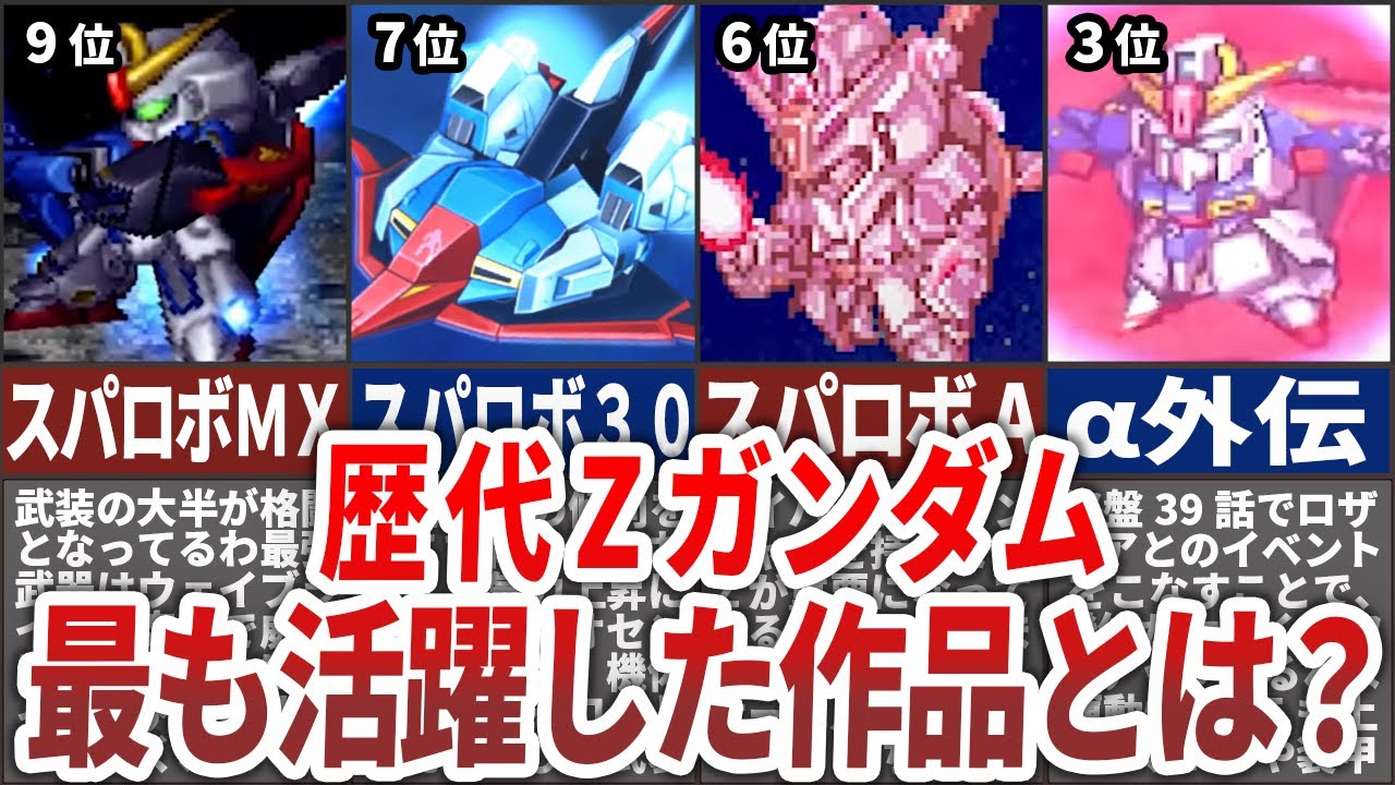 【歴代スパロボ】最もZガンダムが活躍した作品ランキングTOP10