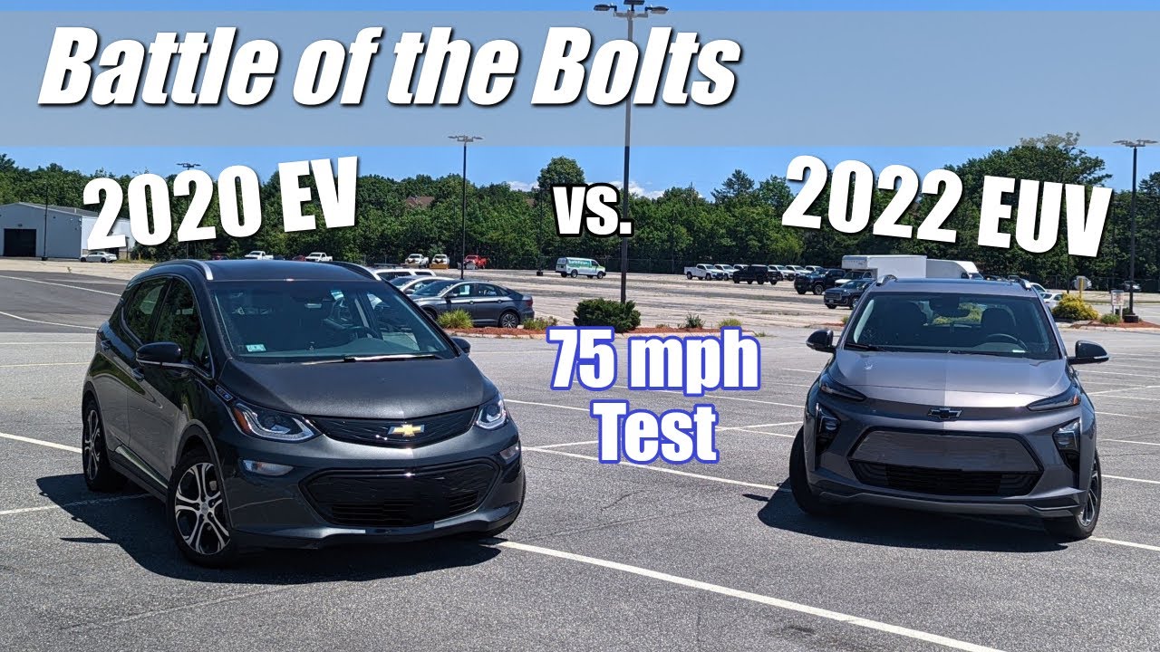 Chevy Bolt EUV против Bolt EV 2020 года: сравнение эффективности и запаса хода на скорости 75 мил...