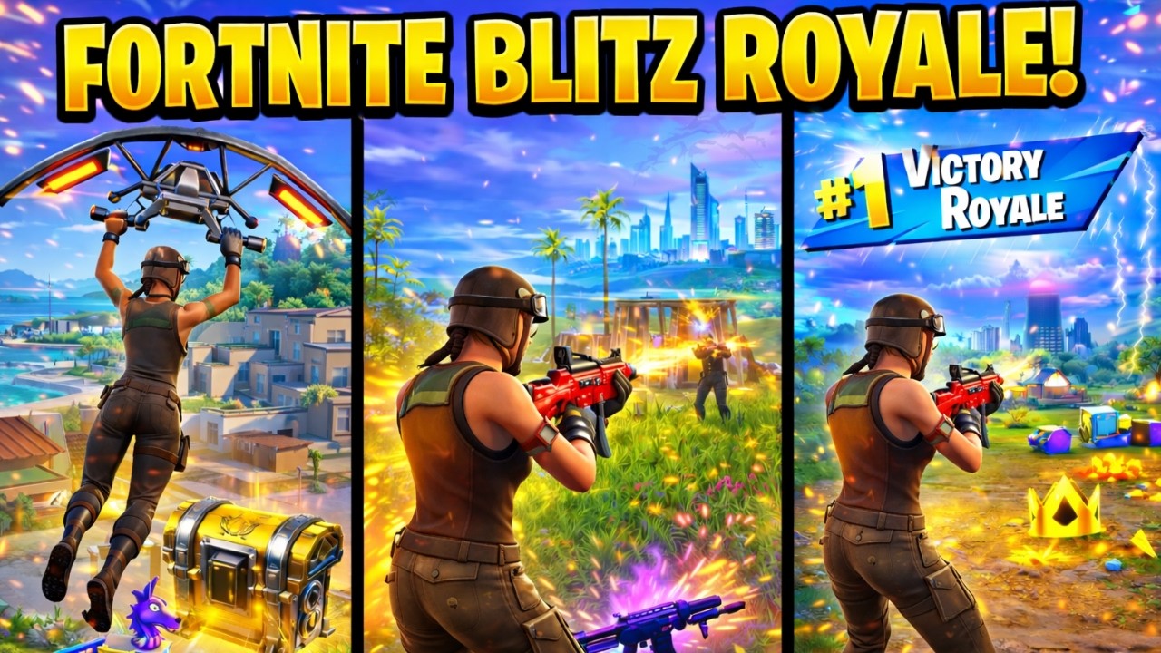 Insane Solo Fortnite Blitz Royale Full Game!🔥(Full Game No Commentary)