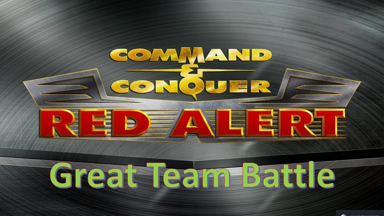 Command and Conquer Red Alert Remastered 4v4 (Great Team Battle on new map)