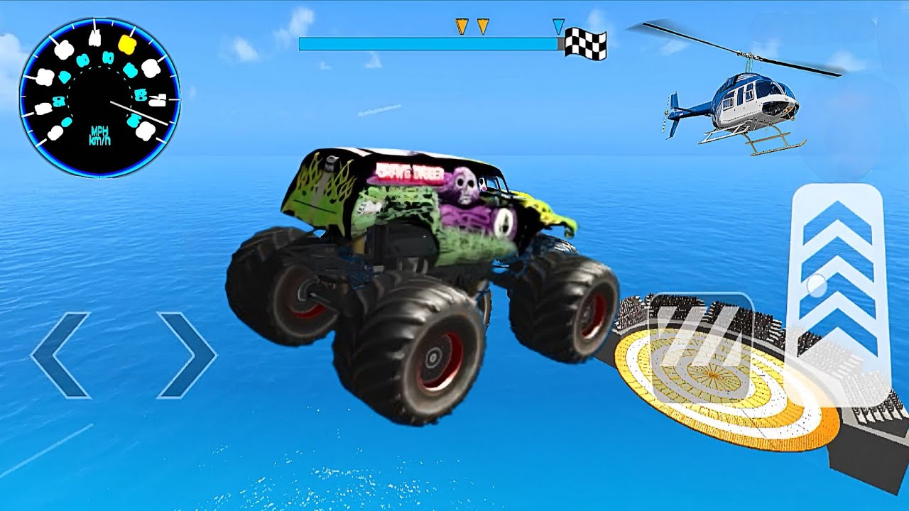 Monster truck Mega ramp Simulator - Crazy Stunts & Jump - Ultimate GT Stunts - Android Gameplay 