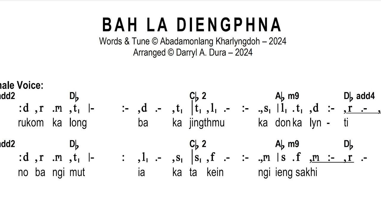 BAH LA DIENGPHNA #kjpsynodsepngi #gospelmusic #choir #khasigospelsong #youthsunday2024