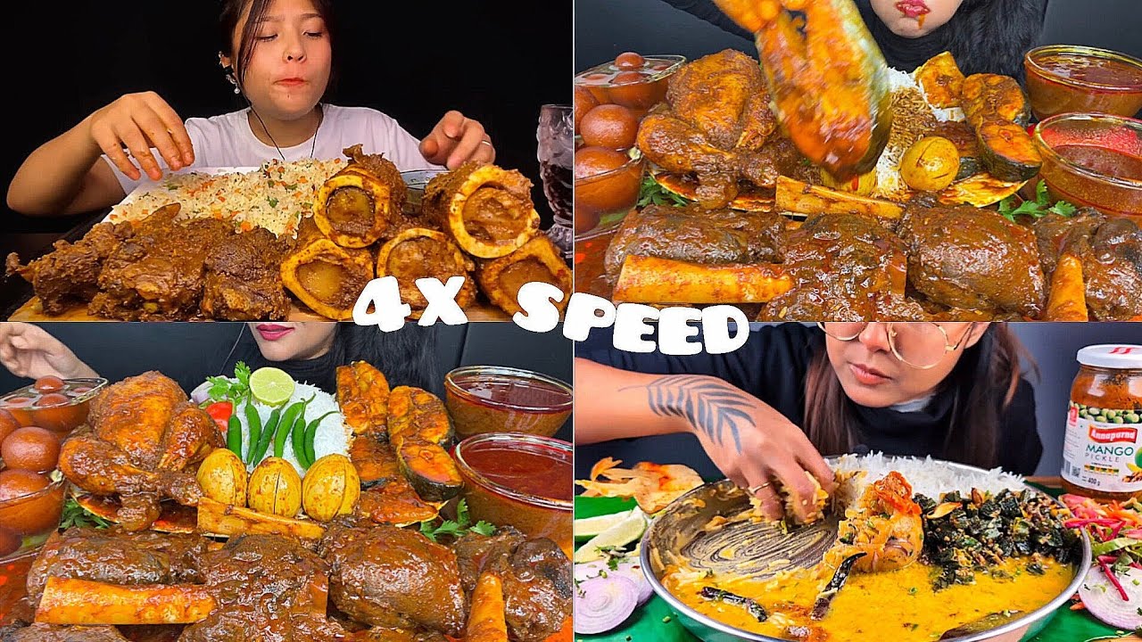 ASMR: Eating WHOLE CHICKEN CURRY MUTTON curry mukbang 