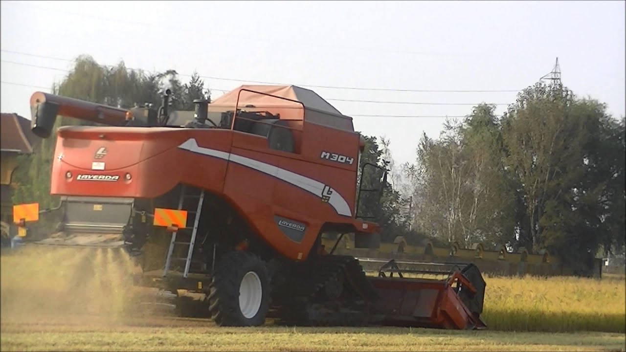 Mietitura Riso/ Rice Harvest in ITALY 2014 Laverda M304