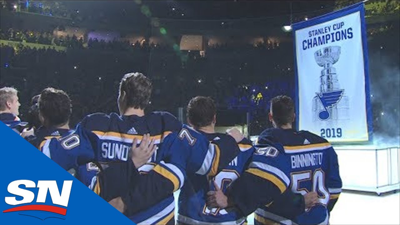 St. Louis Blues Raise First Ever Stanley Cup Banner