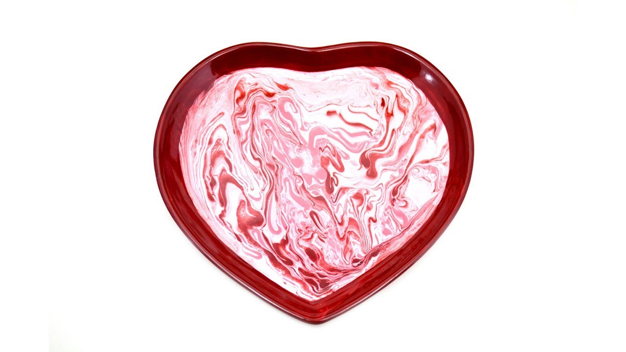 How to Paint Pottery:  Marbling Technique
