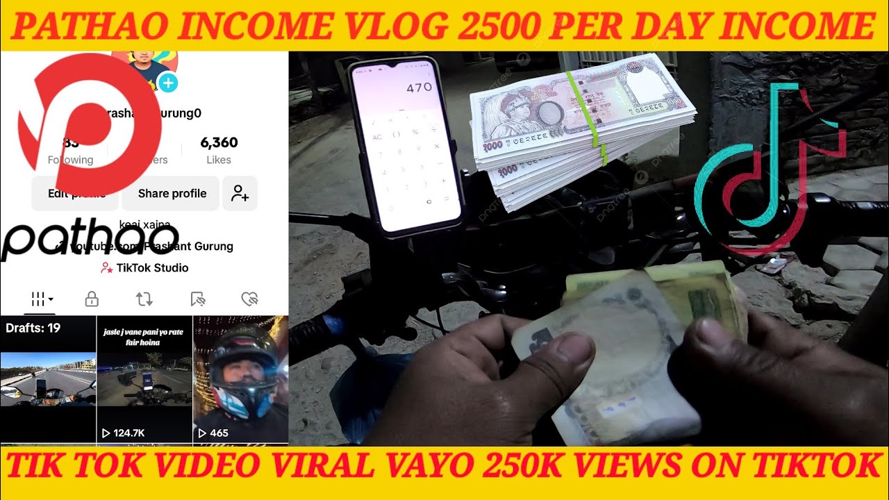 PATHAO INCOME VLOG || PATHAO MA 1 DIN KO KAMAI || PRASHANT GURUNG VLOG @PrashantGurung885