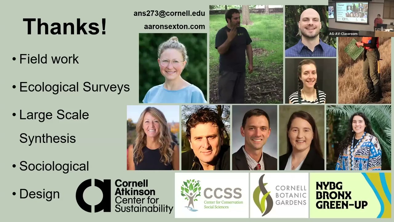 Aaron Sexton: Cultivating ecological novelty in urban ecosystems (Lightning Talk)