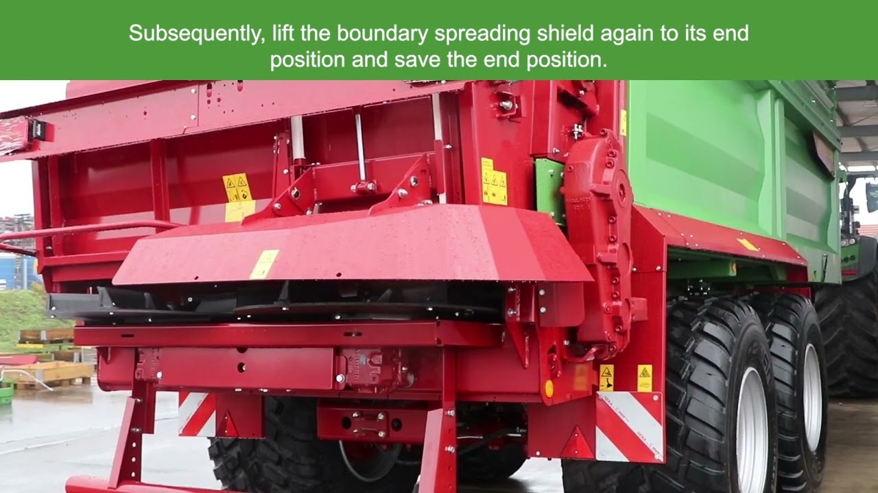Strautmann tutorial - Calibration of boundary spreading device on the spreader