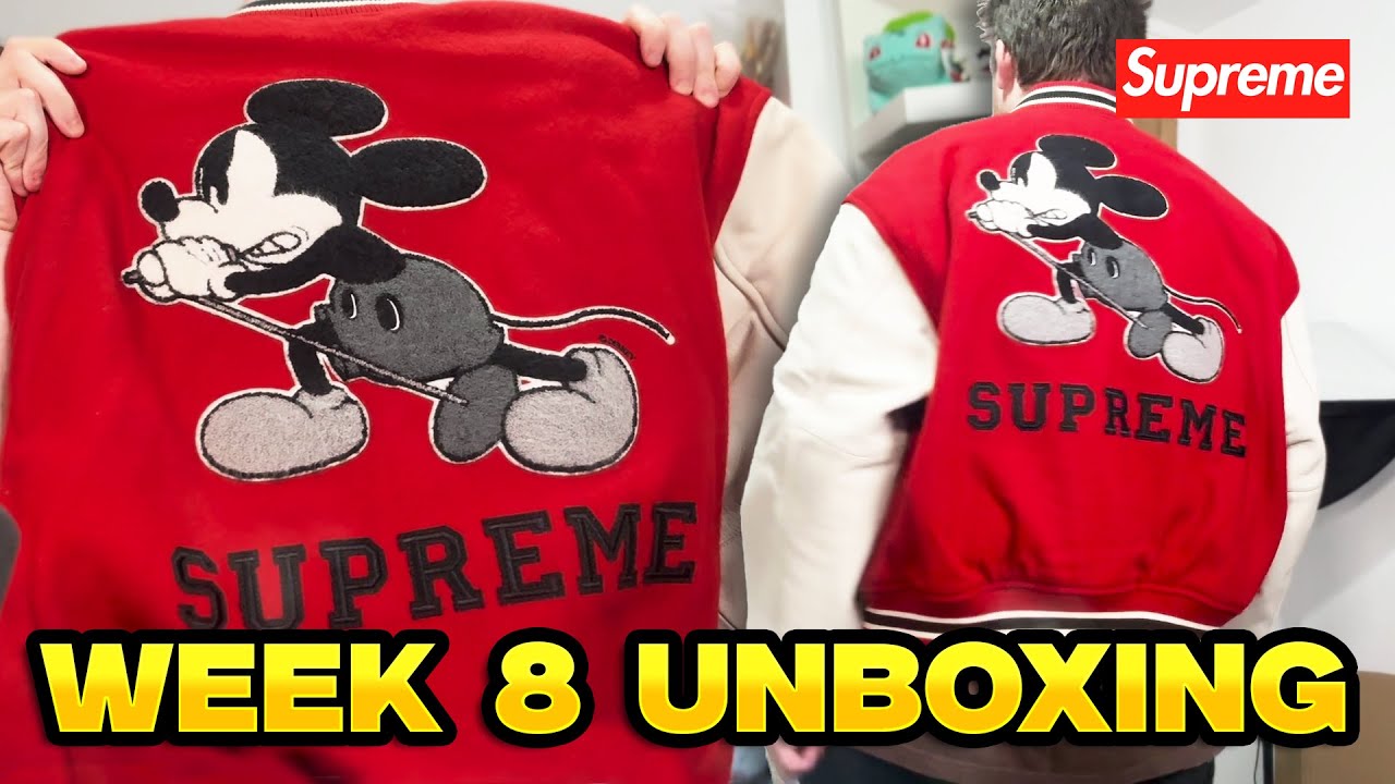 THE BEST VARSITY JACKET OF THE SEASON? SUPREME WEEK 8 UNBOXING NUMBER (N)INE MICKEY MOUSE 🔥