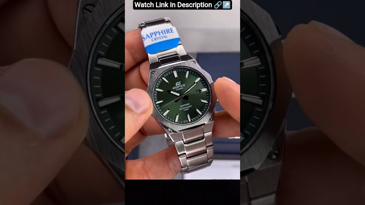 Edifice Casio Sapphire Green Dial Luxury Men's Watch #luxurywatchesformen #elegantwatches #edifice