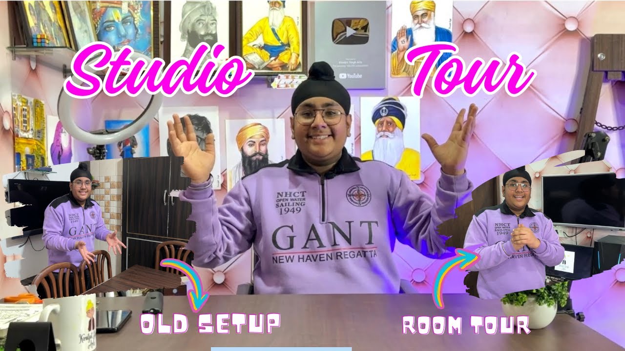 MY STUDIO TOUR || Worth $100 BILLION  💵 🤑|| Kiratjot Singh Arts ||