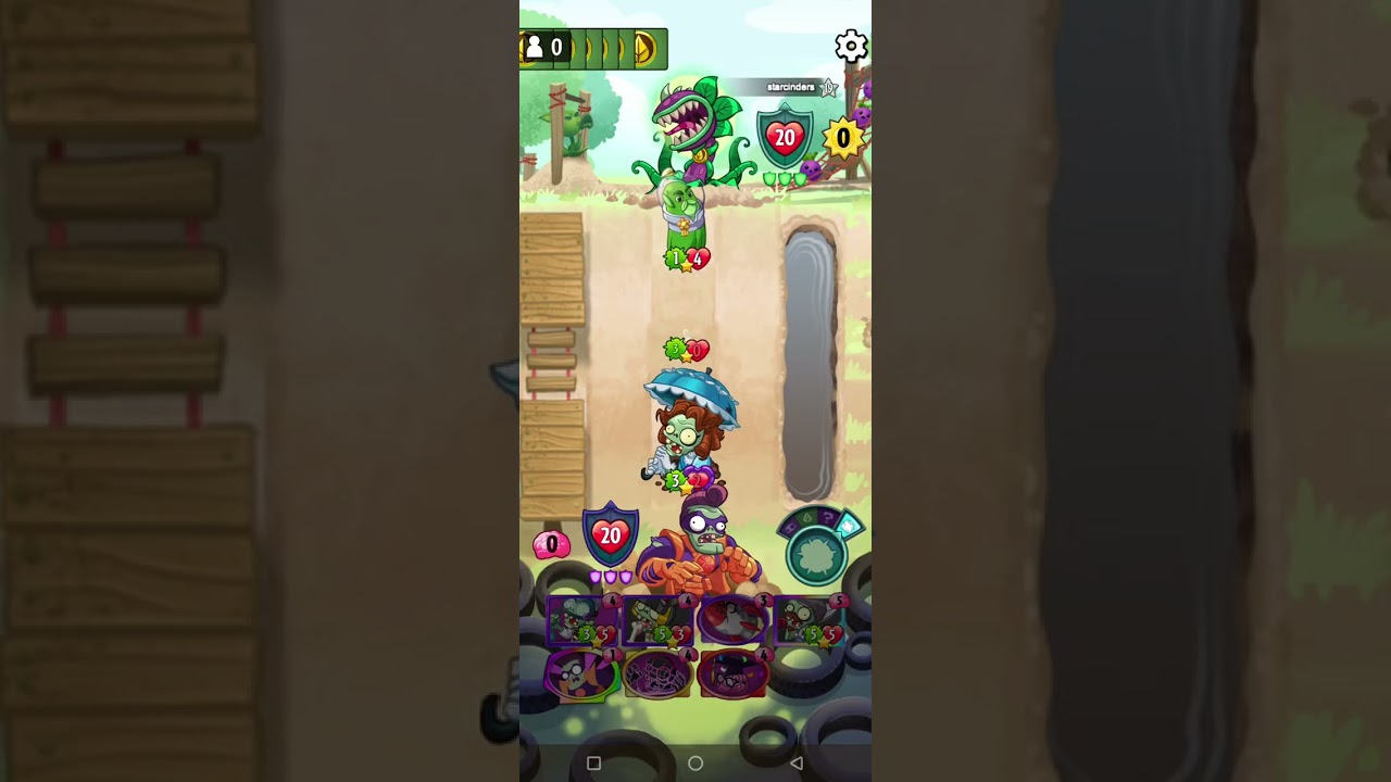 Pvz heroes- chomzilla vs super brainz 