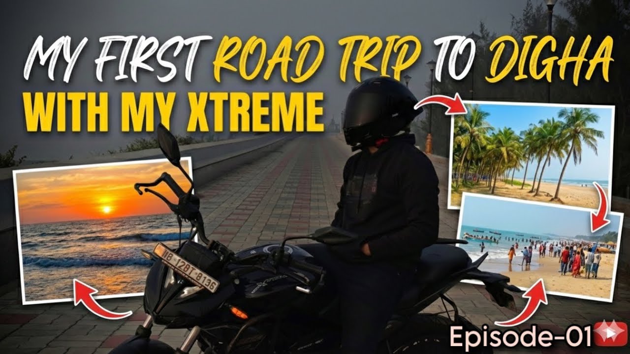🔥 My First Ever Road Trip on Xtreme 125R to Digha! 🏍️🌊 