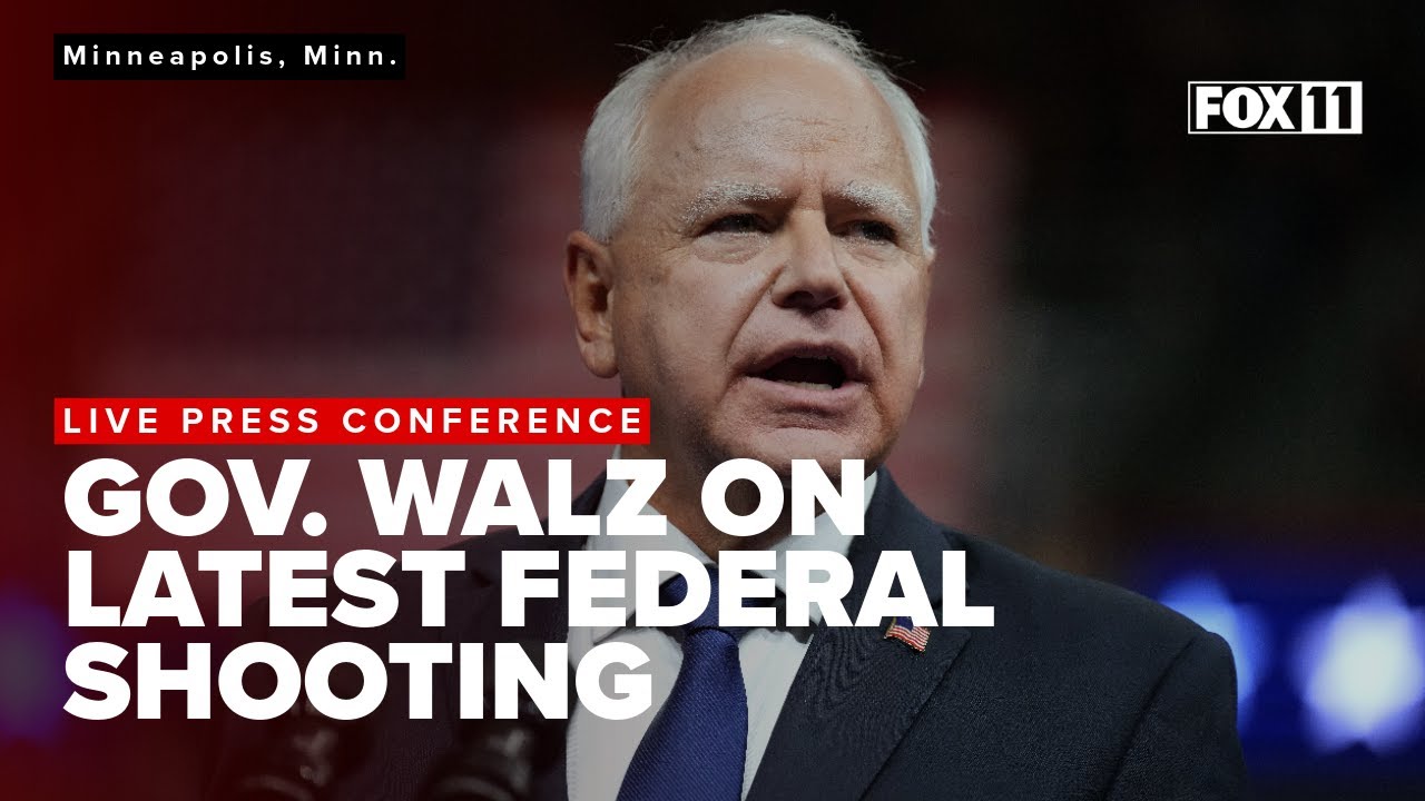 Gov. Walz talks after another  federal shooting in Minneapolis