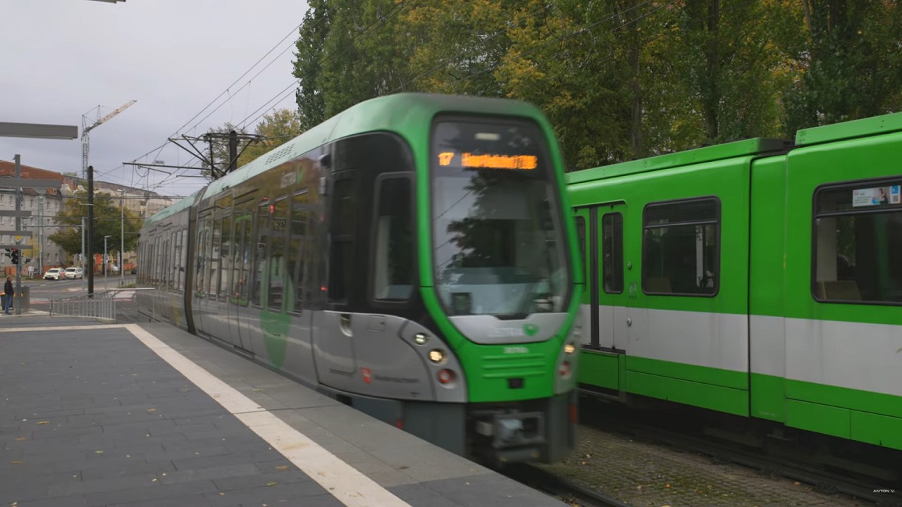 Germany, Hannover, tram 17 ride from Wallensteinstraße to Schwarzer Bär