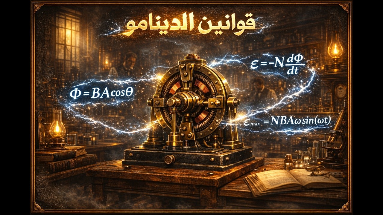 الحصة الرابعة -أجهزة المنظومة الكهربية - المولد الكهربي ( قوانين الدينامو كاملة )- 2026