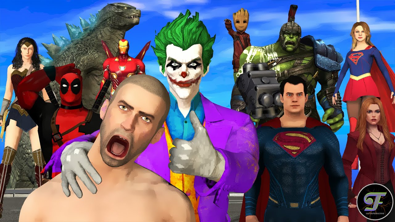 Godzilla Vs Super Heros & Joker | Full Version | Animation