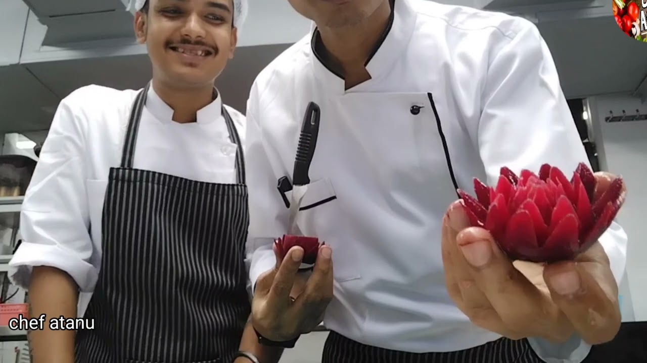 Beetroot carving new style #chefatanu #carving