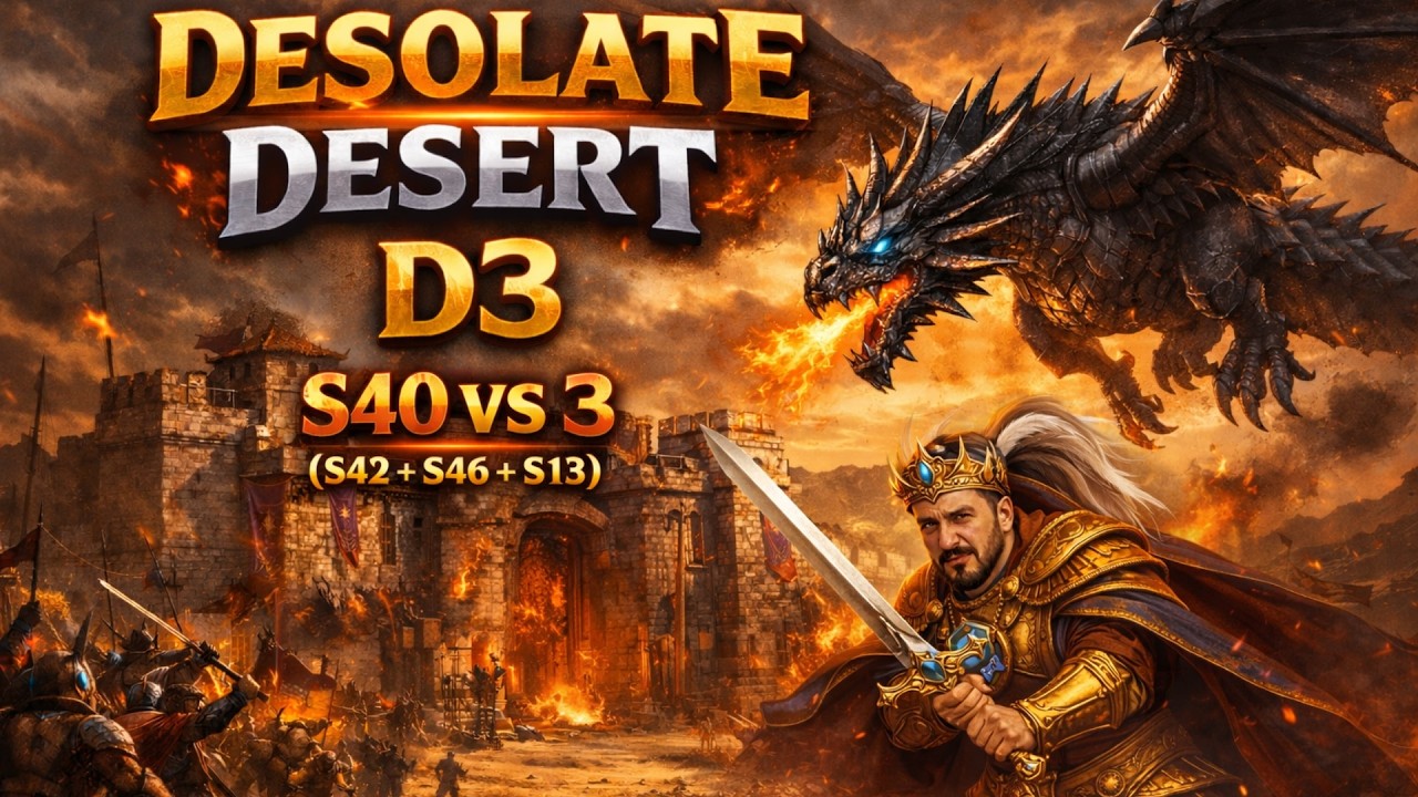 S40 Vs 3 (S42 + S46 + S13) | Desolate Desert Day 3 | LIVE BATTLE| Age of Empires Mobile