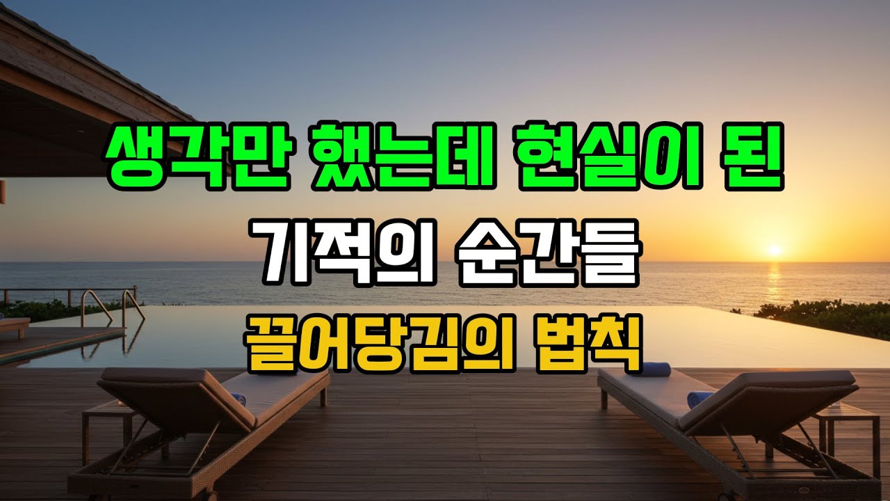 😲매일 5분, 이렇게 상상했더니 인생이 달라졌습니다🧲끌어당김 실화