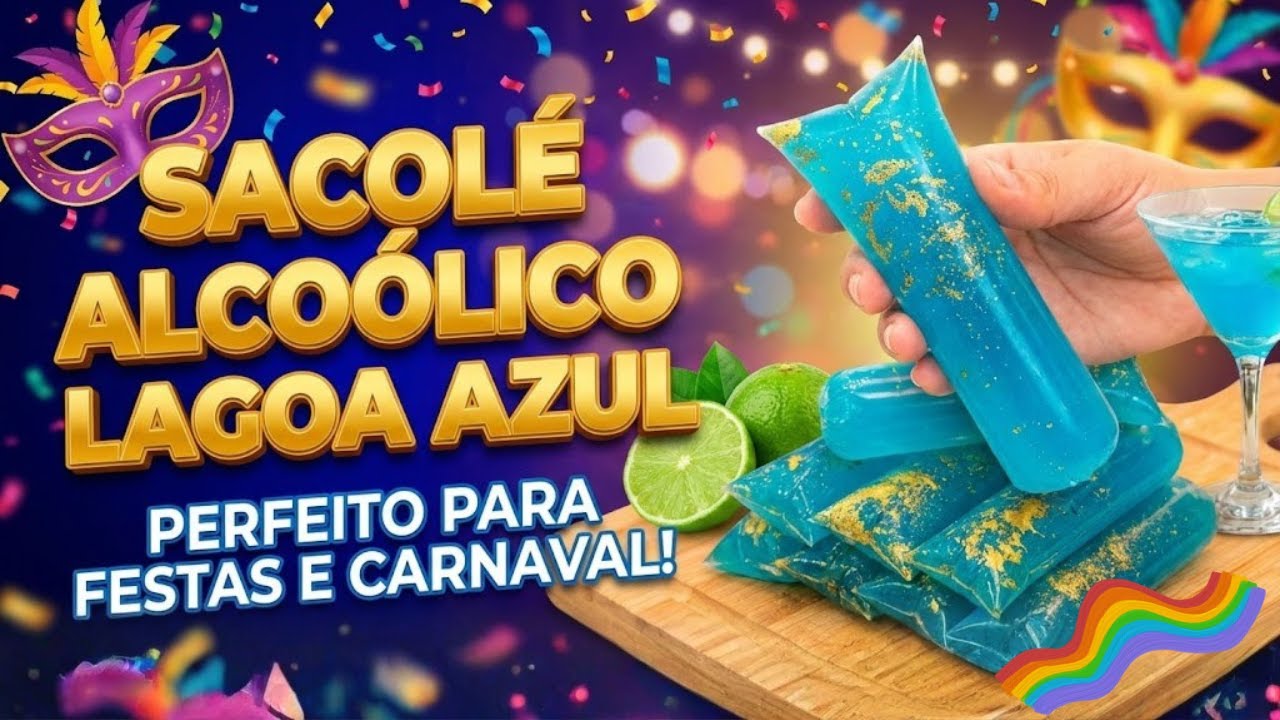 GELADINHO ALCOÓLICO LAGOA AZUL: A Sensação do Carnaval 2026! 🎭🍹