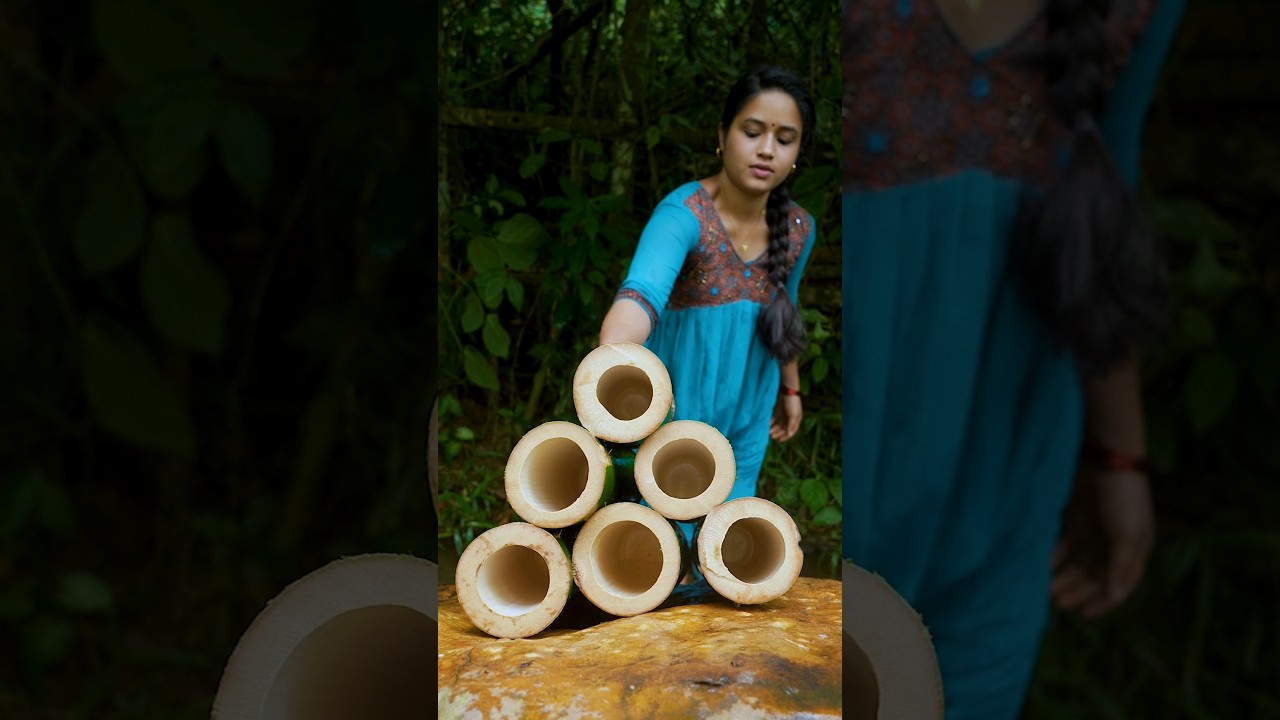 How about baking kappa and chicken in bamboo..... #saranyasbeautyvlogs